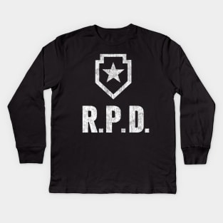 RPD Raccoon Police Department Kids Long Sleeve T-Shirt